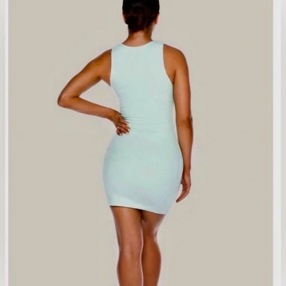 Meshki Pania Ribbed Sleeveless
Bodycon Mini Dress Mint Green Size
Large - Picture 4 of 8